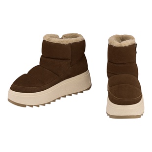 ASH女靴2025秋冬新款MALICA FUR侧拉链雪地靴女圆头厚底增高短靴
