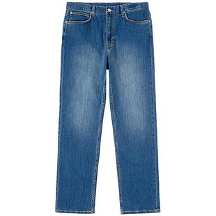 【张凌赫代言】Lee商场同款26春夏新品753舒适直筒牛仔裤男中深蓝