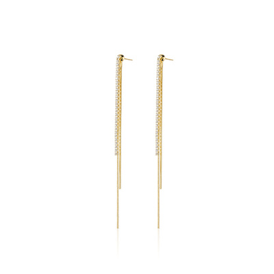 耳钉流苏女新款潮纯银高级感长