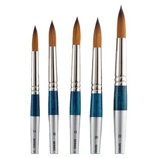 Holbein荷尔拜因 3100羊毛水粉笔水彩专用笔水彩画合成纤维毛笔颜料笔美术生专用水彩画笔圆头水彩笔国画工笔