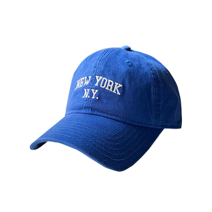 敲好货！鸭舌帽女美式简约Newyork字母刺绣帽子青年学生棒球帽男