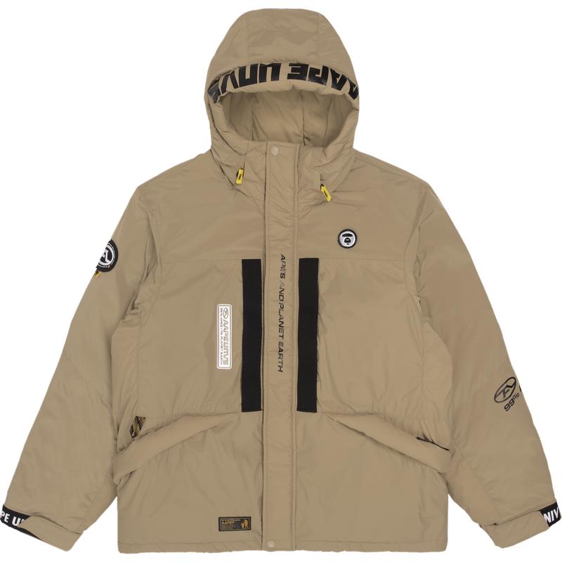 Aape厚绒连帽羽绒服外套7553XXJ