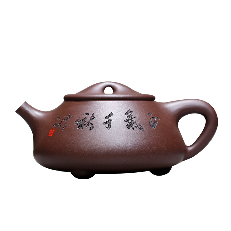岳巧利制作木石刻绘紫砂壶