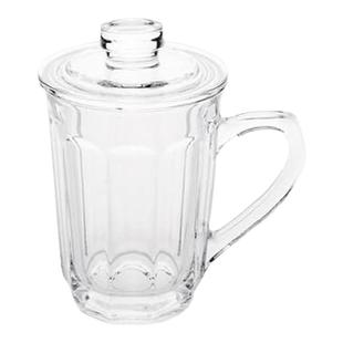 喜碧耐热玻璃杯水杯带盖子带把杯子茶杯有把热饮杯可微波马克杯