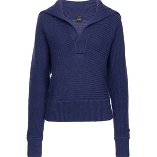 PINKO女士简约翻领长袖针织衫104491A282