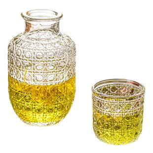 一人水壶套装高颜值玻璃冷水壶家用夏季凉水壶大玻璃杯带盖果汁壶