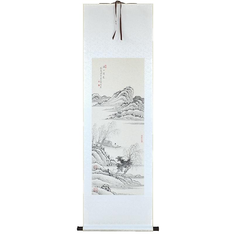 纯手绘国画山水画书画作品字画真迹水墨画客厅办公室装饰卷轴挂画