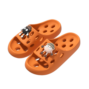 可爱儿童洗澡浴室拖鞋女童夏季防滑镂空漏水室内家用亲子凉拖鞋男