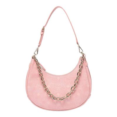 MCM女士老花半月形Hobo包链条包