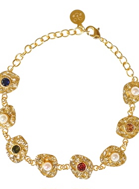 ROUNDFACE Token信物手链 纯银原创设计小众度假串珠手串 默叙