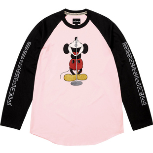 老鼠长袖 老鼠 联名款  (N)INE  RAGLAN L/S TOP 全棉印花长袖TEE