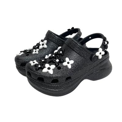 Naturl鲸鱼洞洞鞋白鹿泫雅同款秀款厚底增高凉鞋夏季外穿防滑百搭