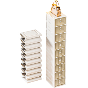 折叠鞋架一拉就用免安装鞋柜鞋盒家用门口多层鞋子收纳防尘小窄款