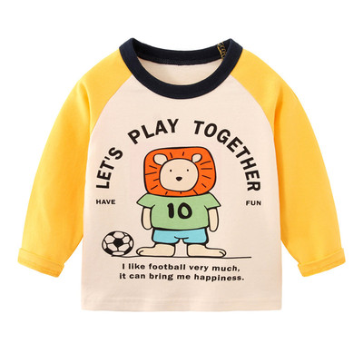男童长袖T恤衫纯棉春季圆领上衣