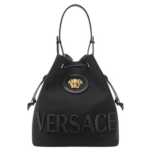 【季末优惠】VERSACE/范思哲 女士La Medusa帆布水桶包