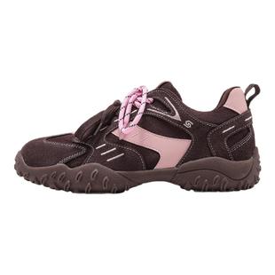 星期六德训鞋女款2025新款冬季加绒女鞋厚底增高鞋子棕色运动板鞋