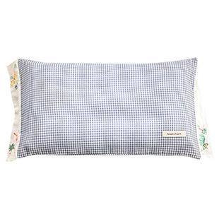 刺绣卡通格子枕头套乳胶枕套儿童学生单个枕芯套纯棉枕巾宝宝整套