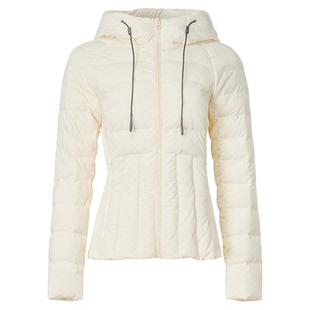 700蓬排骨羽绒服女连帽MOFAN摩凡2025冬新款甜美云白鹅绒保暖外套