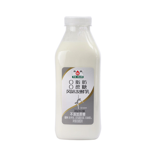 和润0脂肪0蔗糖酸奶 无蔗糖脱脂低温酸奶 风味儿童酸牛奶880g