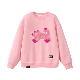 it GROUNDZERO女童薄款卫衣粉色上衣2026新款儿童春秋款外穿大童T