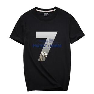 纯棉短袖t恤男潮流宽松圆领T恤加肥加大码上衣服半袖学生体恤印花