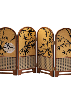 月影竹韵丨中古风玄关摆件