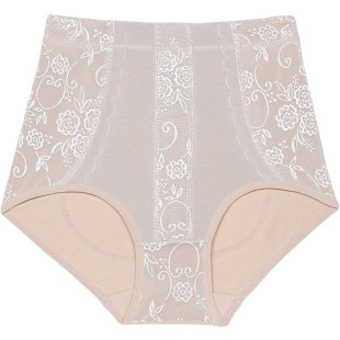 收腹内裤女中腰纯棉产后提臀塑身收腹裤束缚大码塑形高腰瘦小肚子