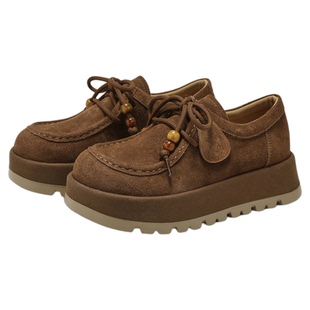 millies妙丽加绒复古全包牛反绒勃肯鞋子棉鞋2025冬季新款乐福鞋