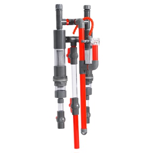 虹吸过滤系统整套鱼缸底滤系统免打孔鱼马桶过滤网鱼粪便分离器