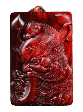 天师钟馗印度小叶紫檀吊坠项链