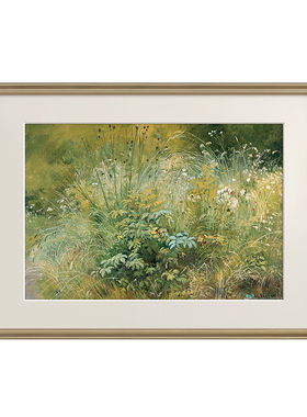 【HOT】绿意中古风客厅装饰画