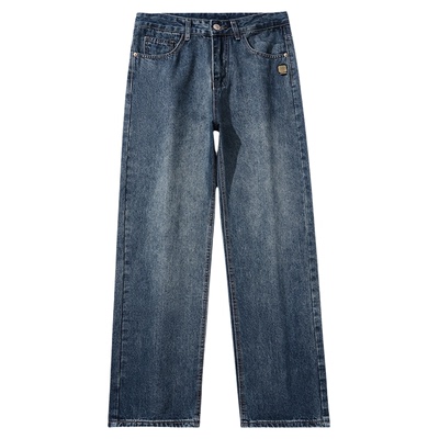 真维斯男士复古直筒牛仔裤