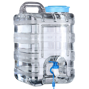 矿泉水桶功夫茶具上水桶食品级PC透明储水桶家用方桶装水纯净水桶