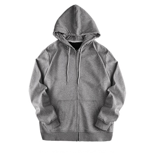 连帽卫衣男士秋冬加绒休闲宽松潮牌开衫男上衣春秋拉链卫衣外套男