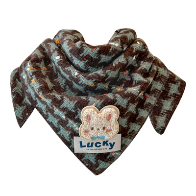 儿童围巾秋冬加厚三角巾男女孩防风保暖围脖婴儿宝宝护颈披巾脖套