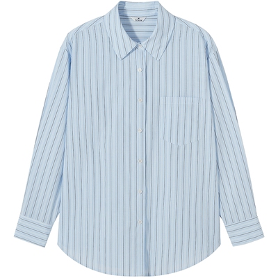 热风2025年秋季新款女士条纹衬衫