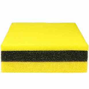 鱼缸水族箱黑色蜂窝棉过滤棉鱼缸生化棉大孔 中孔 小孔鱼池过滤