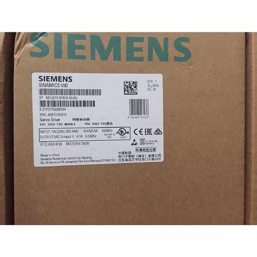 议价全新现货6SL32105FB108UA0西门子V90伺服驱动器200V0.75KWPTI