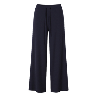 ASbait休闲运动长裤女宽松针织阔腿裤瑜伽健身普拉提显瘦直筒裤子