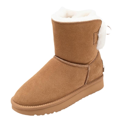 雪地靴棉鞋达芙妮短靴冬季