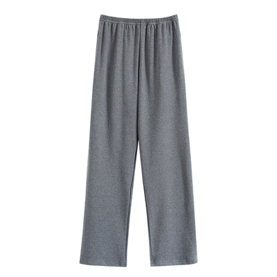 纯棉纯色直筒宽松男士睡裤可外穿