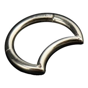 Shinma月亮恶魔微笑卡扣式鼻中隔鼻环鼻圈耳骨环欧美朋克穿刺饰品