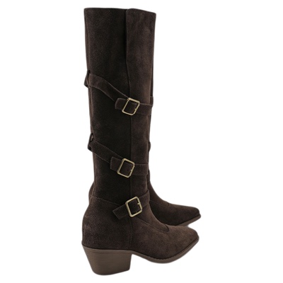 millies妙丽女鞋复古西部骑士靴