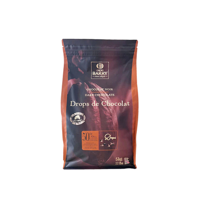 可可百利50%入炉耐烤黑巧克力5kg