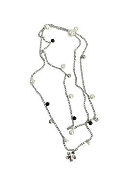 长款小香风仿珍珠长款项链