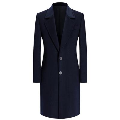 本派意大利风格羊绒藏蓝色潮羊毛