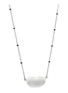 天然白水晶开心果项链