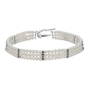 MGS/曼古银卡梅奥美人珍珠项链复古银饰颈链时尚气质女高级锁骨链