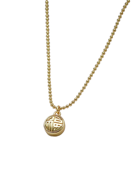 925纯银福牌装饰项链轻奢小众