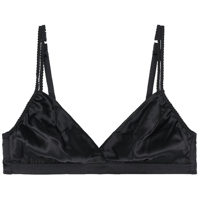 女士内衣桑蚕丝无钢圈聚拢文胸